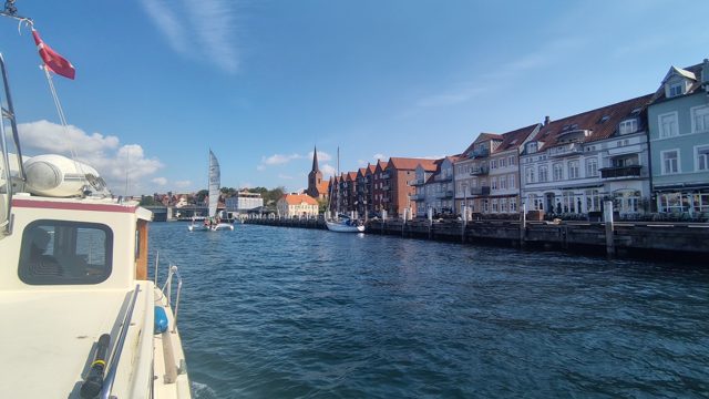 Hafenhäuser vom Deck aus gesehen